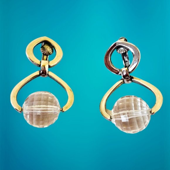 Vendome Earrings Ice Picks Swarovski Crystal Vtg - Picture 9 of 11